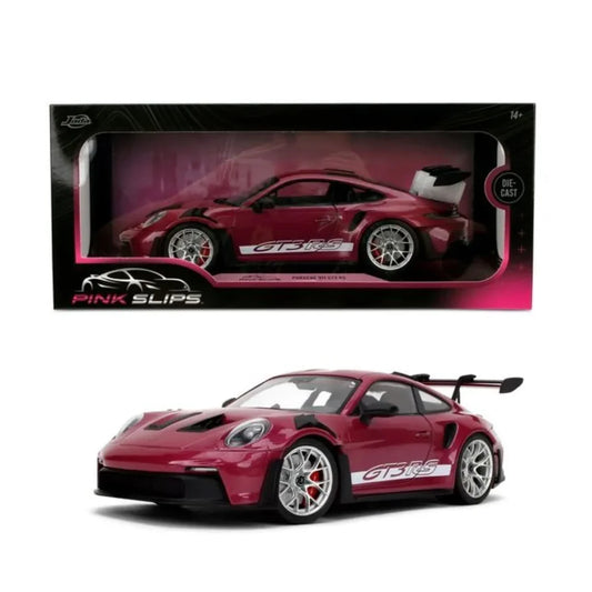 Jada Toys Pink Slips Porsche 911 (992) GT3 RS Ruby Star 1:18 Diecast Model Car - Jaiman Toys
