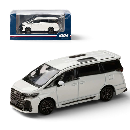 Hobby Japan 1:64 Toyota Vellfire Z Premier Hybrid (H40W) Die-Cast Model – Platinum White Pearl Mica | HJ642077CW