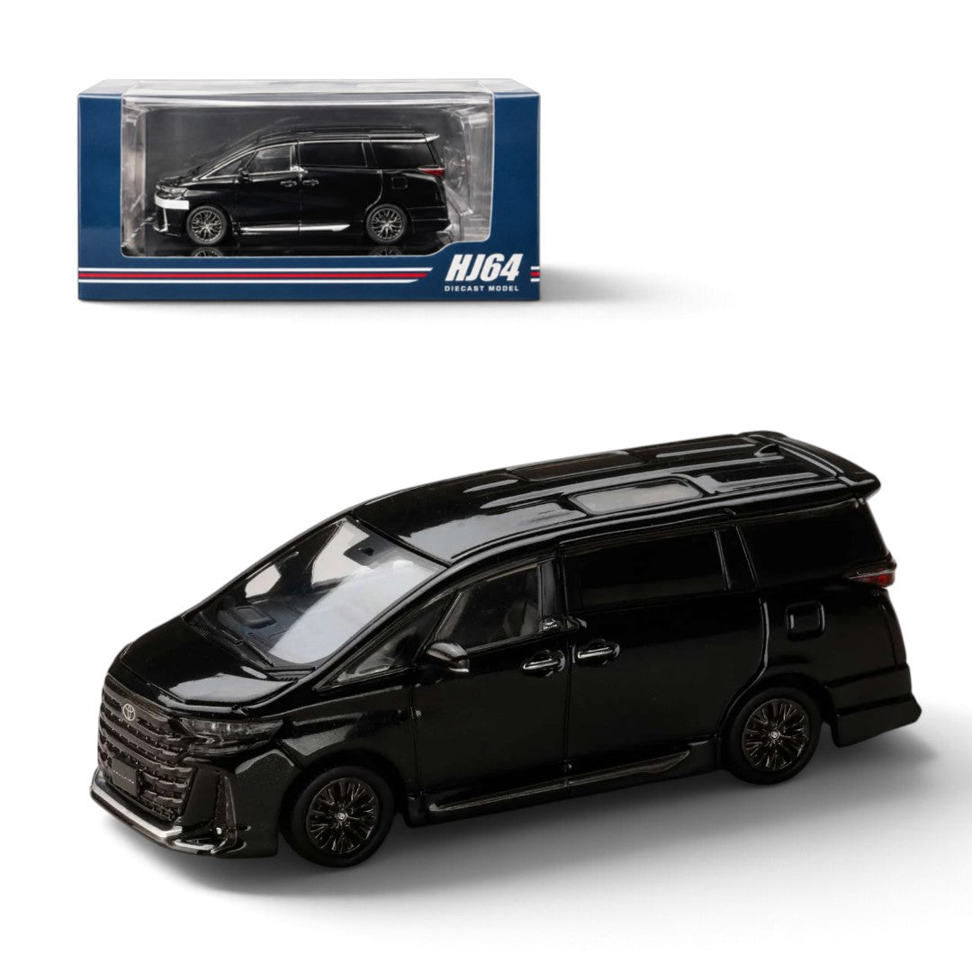 Hobby Japan 1:64 Toyota Vellfire Z Premier Hybrid (H40W) Genuine Options Black Die-Cast Model | HJ642077CBK