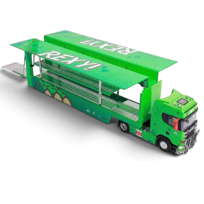 KengFai x Maxwell 1:64 Scania S730 V8 REXY! #77 Double Deck Gull Wing Transporter