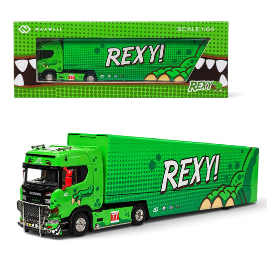 KengFai x Maxwell 1:64 Scania S730 V8 REXY! #77 Double Deck Gull Wing Transporter