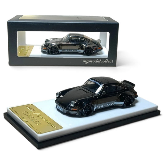 My Model Collect 1:64 Porsche RWB 930 Ducktail Chrome Gunmetal Black Die-Cast Car – MC640002V