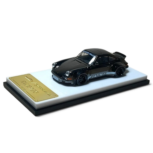 My Model Collect 1:64 Porsche RWB 930 Ducktail Chrome Gunmetal Black Die-Cast Car – MC640002V