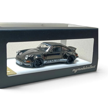 My Model Collect 1:64 Porsche RWB 930 Ducktail Chrome Gunmetal Black Die-Cast Car – MC640002V