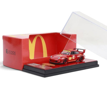 DECODE 1:64 Porsche 911 RWB 993 McDonald’s Livery Die-Cast Model Car – DE6417009