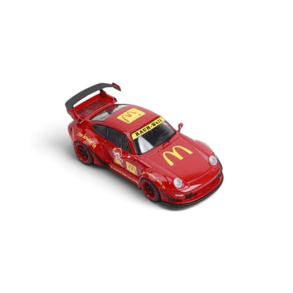 DECODE 1:64 Porsche 911 RWB 993 McDonald’s Livery Die-Cast Model Car – DE6417009