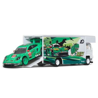 Hot Wheels 1:64 Premium Team Transport Porsche 911 GT3 R (992) Rexy & Fleet Flyer – #97