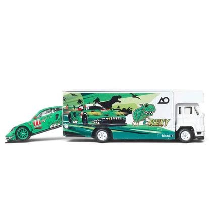 Hot Wheels 1:64 Premium Team Transport Porsche 911 GT3 R (992) Rexy & Fleet Flyer – #97