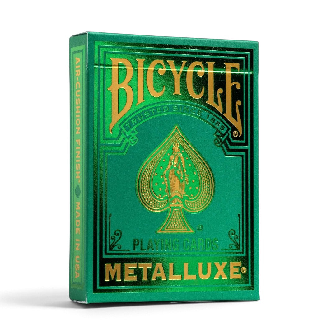 Bicycle Metalluxe Green Playing Cards – Metallic Foil Poker Deck with Air-Cushion Finish