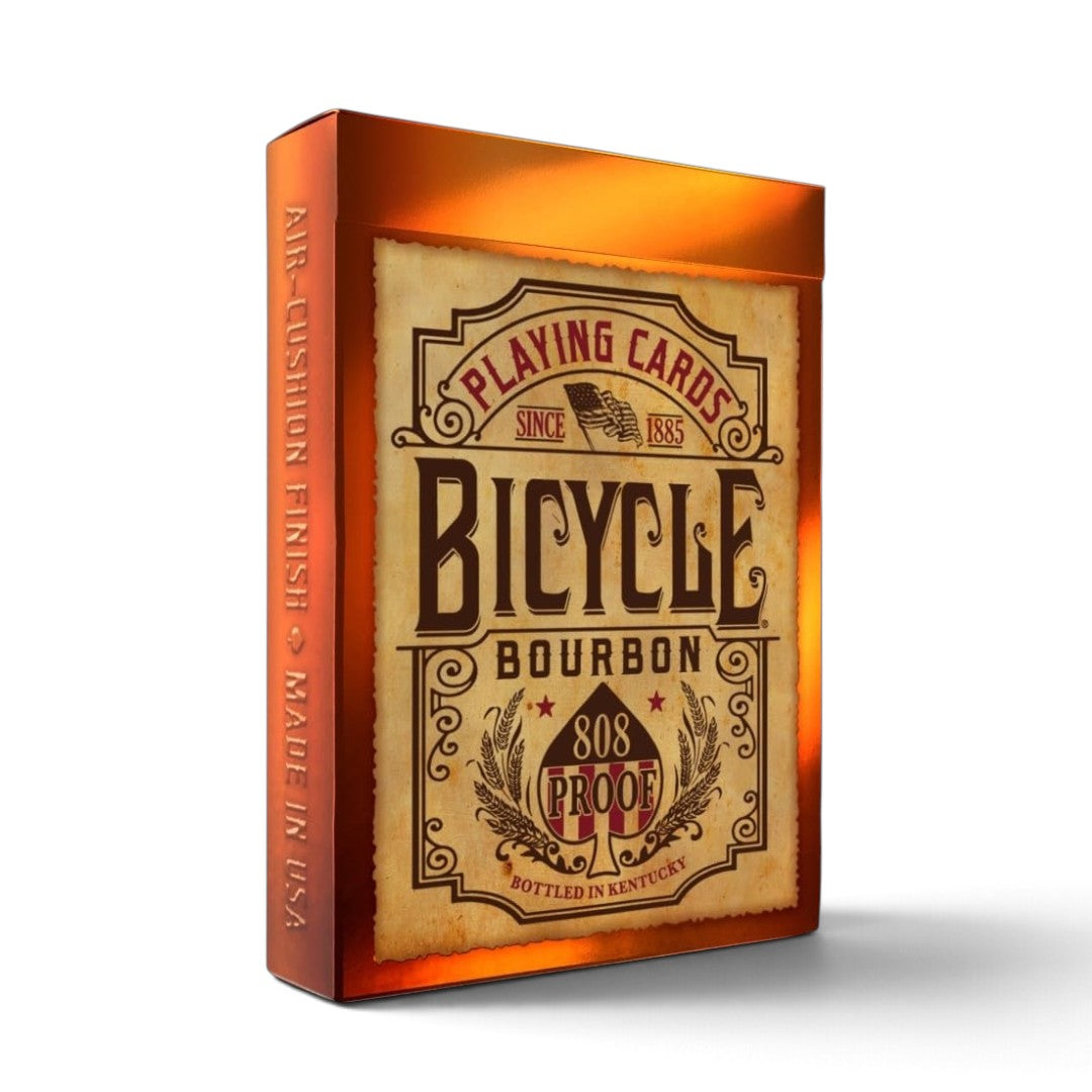 Bicycle Bourbon Playing Cards – Vintage Poker Deck with Air-Cushion Finish & Copper Foil Tuck Box