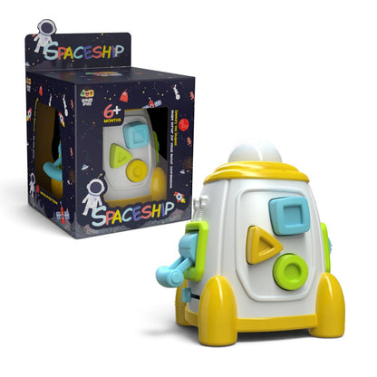 Zephyr Learning Steps Spaceship Shape Sorter Baby Activity Toy, 6 Months+