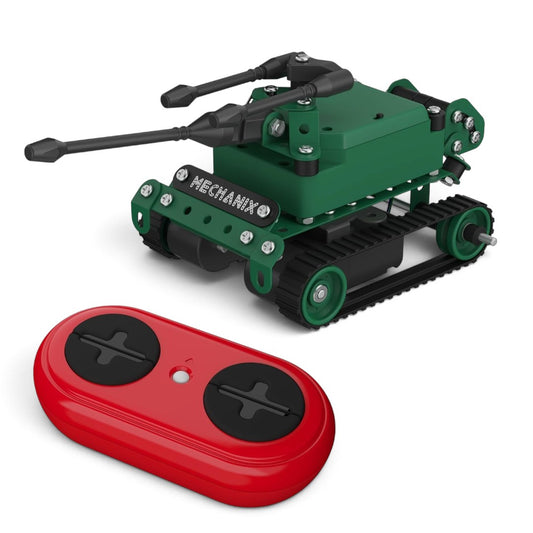 Zephyr Mechanix RC Tank – 150-Piece Remote Control STEM Building Kit, Ages 8+