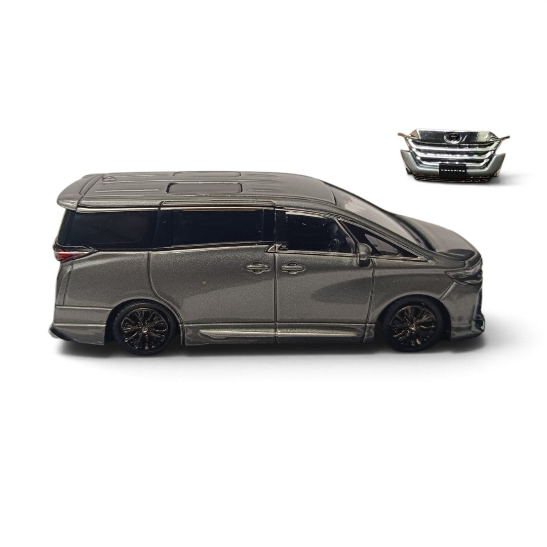 Hobby Japan 1:64 Toyota Vellfire Z Premier Hybrid (H40W) Genuine Options Precious Metal Die-Cast Model – Precious Metal | HJ642077CGM