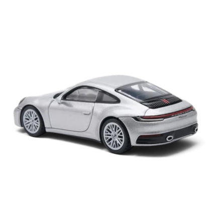 Almost Real 1:64 Porsche 911 Carrera (992.1) GT Silver Die-Cast Sports Car Model – AR Box #46
