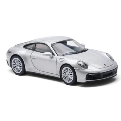 Almost Real 1:64 Porsche 911 Carrera (992.1) GT Silver Die-Cast Sports Car Model – AR Box #46