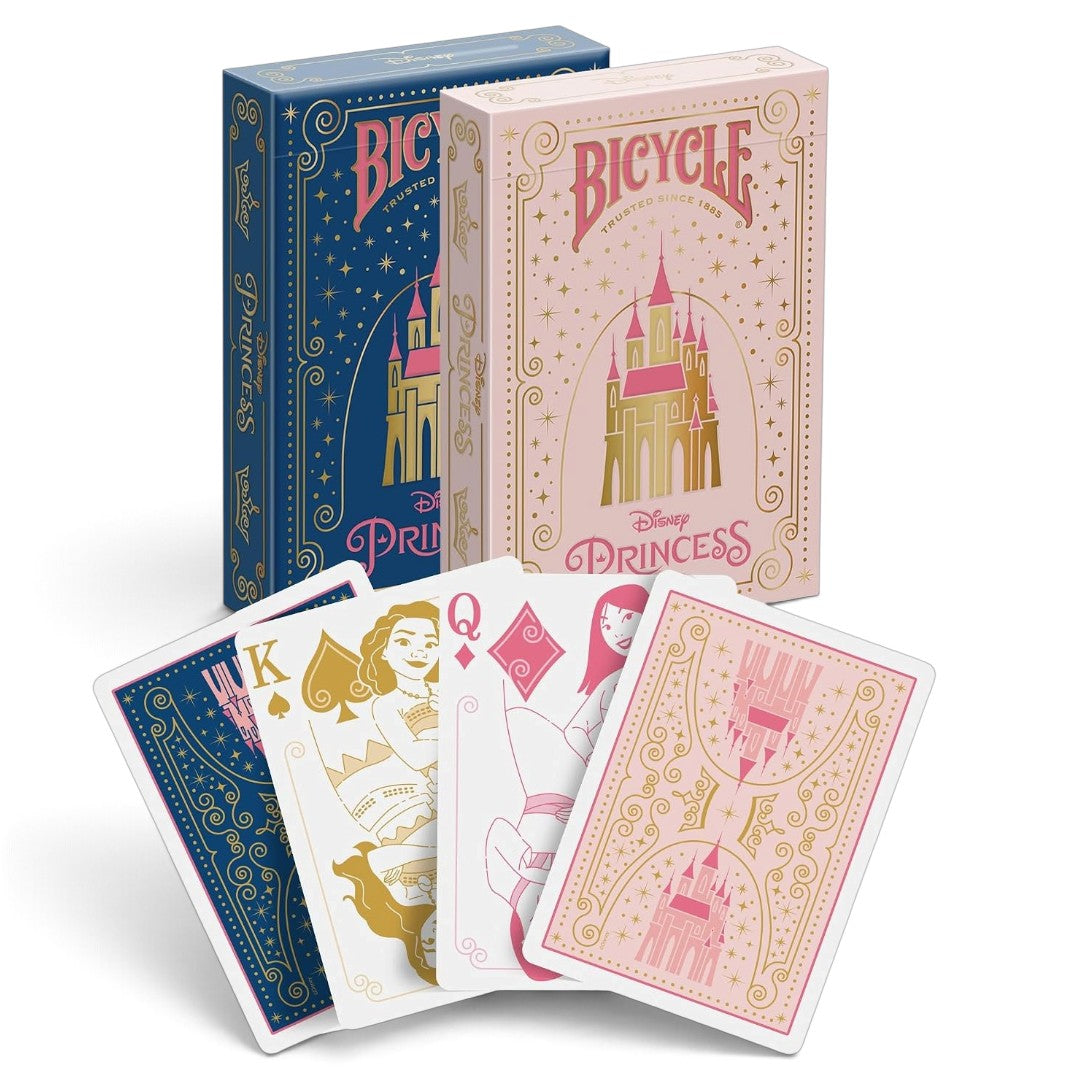 Bicycle Disney Princess Playing Cards – Collectible Deck with Air-Cushion Finish & Foil Castle Box, Colour May Vary