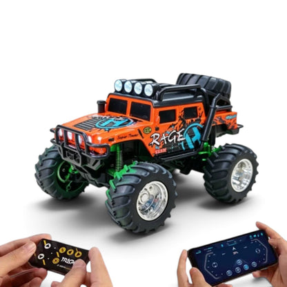 TRASPED HG4-525 Mini RC Off-Road Rock Crawler Truck – Metal Body, 2.4GHz Remote & App Control, LED Lights