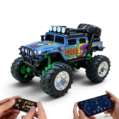 TRASPED HG4-525 Mini RC Off-Road Rock Crawler Truck – Metal Body, 2.4GHz Remote & App Control, LED Lights