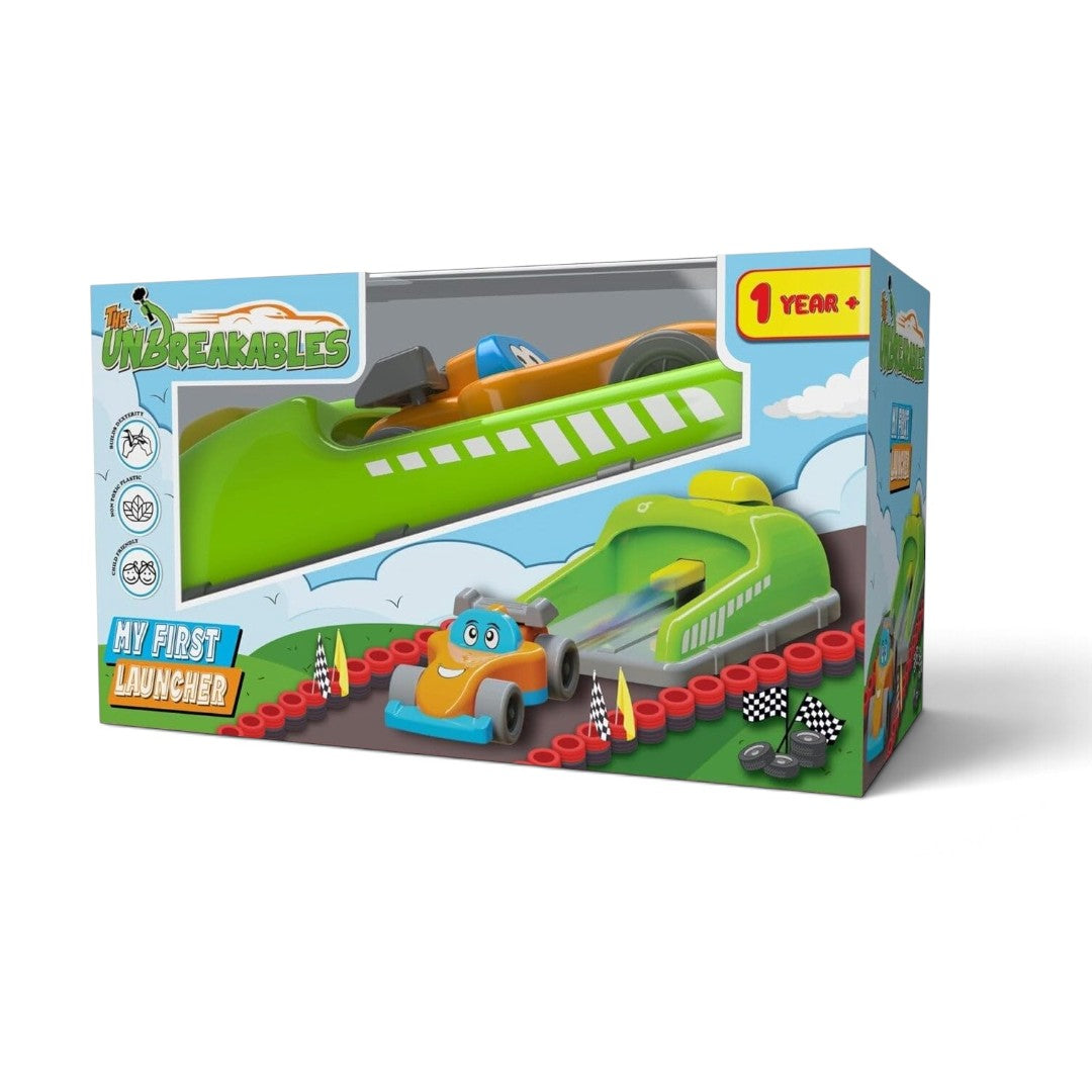 Zephyr The Unbreakables My First Launcher – Push-Button Toy Car & Launcher Set, Ages 1+