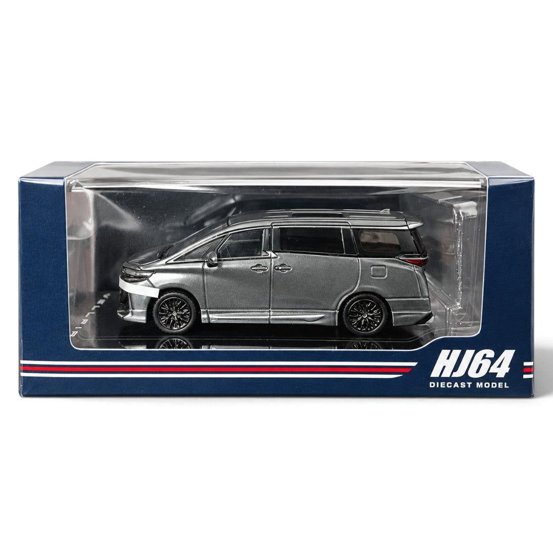Hobby Japan 1:64 Toyota Vellfire Z Premier Hybrid (H40W) Genuine Options Precious Metal Die-Cast Model – Precious Metal | HJ642077CGM