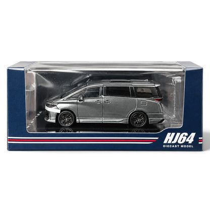 Hobby Japan 1:64 Toyota Vellfire Z Premier Hybrid (H40W) Genuine Options Precious Metal Die-Cast Model – Precious Metal | HJ642077CGM