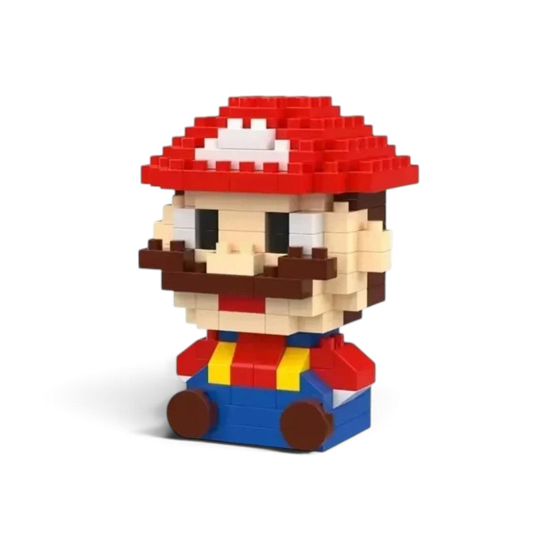 Micro Building Blocks Character Figure – DIY Mini Brick Puzzle Toy with Display Model, Assorted Character Designs, 3+ Years