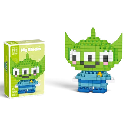 Micro Building Blocks Character Figure – DIY Mini Brick Puzzle Toy with Display Model, Assorted Character Designs, 3+ Years