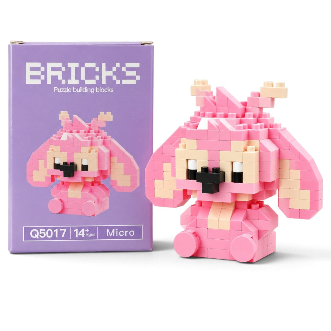 Micro Building Blocks Character Figure – DIY Mini Brick Puzzle Toy with Display Model, Assorted Character Designs, 3+ Years