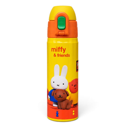 Miffy & Friends 500ml Stainless Steel Vacuum Insulated Water Bottle with Flip-Top Sipper Lid – Assorted Designs