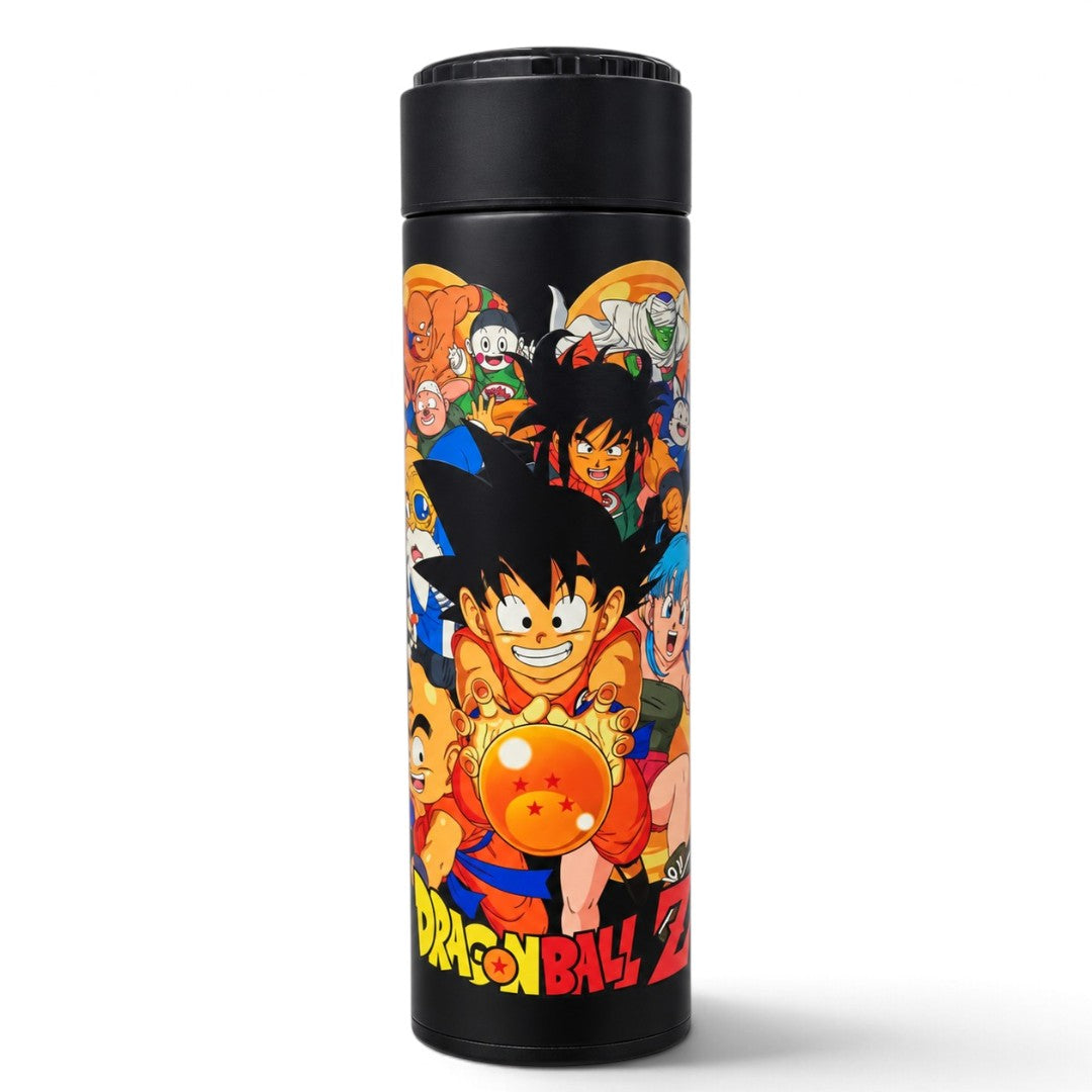Dragon Ball Z 500ml Thermos Water Bottle with LED Temperature Display & Tea Strainer – Stainless Steel Vacuum Insulated Flask for Hot & Cold Drinks
