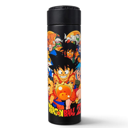 Dragon Ball Z 500ml Thermos Water Bottle with LED Temperature Display & Tea Strainer – Stainless Steel Vacuum Insulated Flask for Hot & Cold Drinks