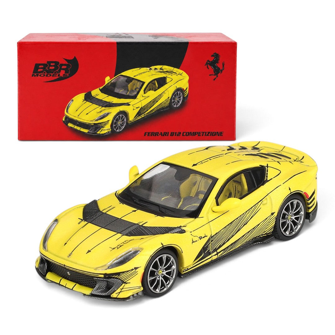 BBR Models 1:64 Scale  Ferrari Yellow Limited Edition Diecast Car – Premium Collectible