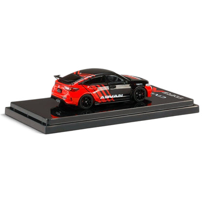 Hobby Japan 1:64 Honda Civic Type R FL5 YOKOHAMA ADVAN Diecast Model Car – Black & Red