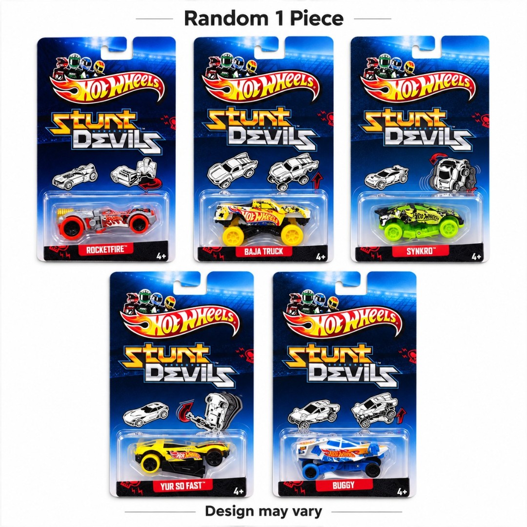 Hot Wheels 1:64 Stunt Devils Toy Car – Random Model, 1 Blister Pack