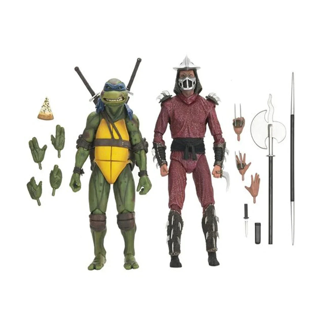 NECA Teenage Mutant Ninja Turtles Leonardo & Shredder 2-Pack – Action Figures with Accessories - Jaiman Toys