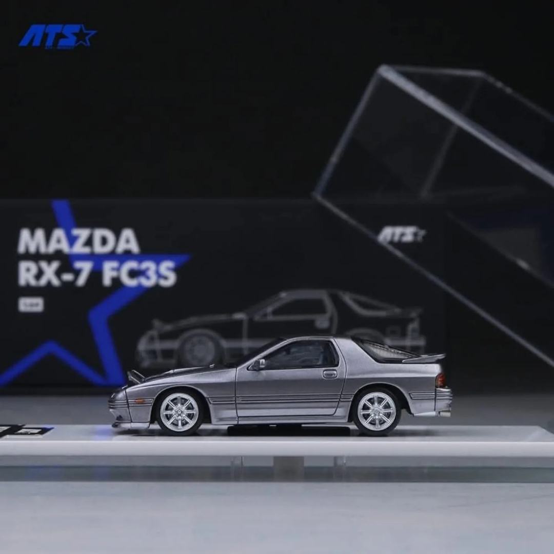 ATS 1:64 Mazda RX-7 Mk2 FC3S – Silver Grey | Retractable Headlights Diecast Model (ATS880203)