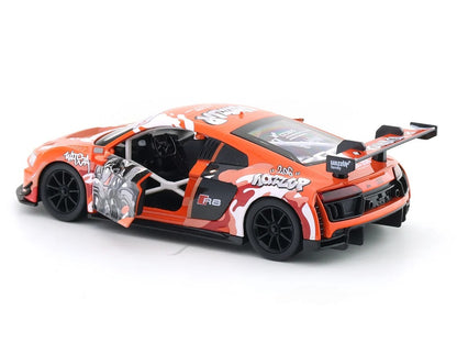 MSZ 1:24 Audi R8 LMS Diecast Racing Car, Red Graffiti Design – Collectible Model & Gift for Car Enthusiasts