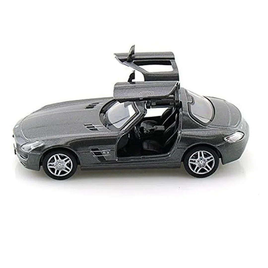 KiNSMART 1:36 Scale Mercedes-Benz SLS AMG Die-Cast Model Car - Grey - Jaiman Toys