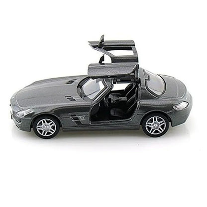 KiNSMART 1:36 Scale Mercedes-Benz SLS AMG Die-Cast Model Car - Grey - Jaiman Toys