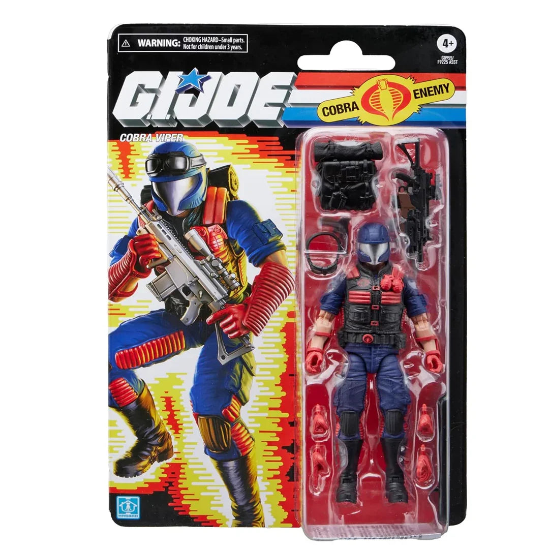 G.I. Joe Classified Series Retro Cardback Cobra Viper 6-Inch Action Figure with 13 Accessories - Jaiman Toys