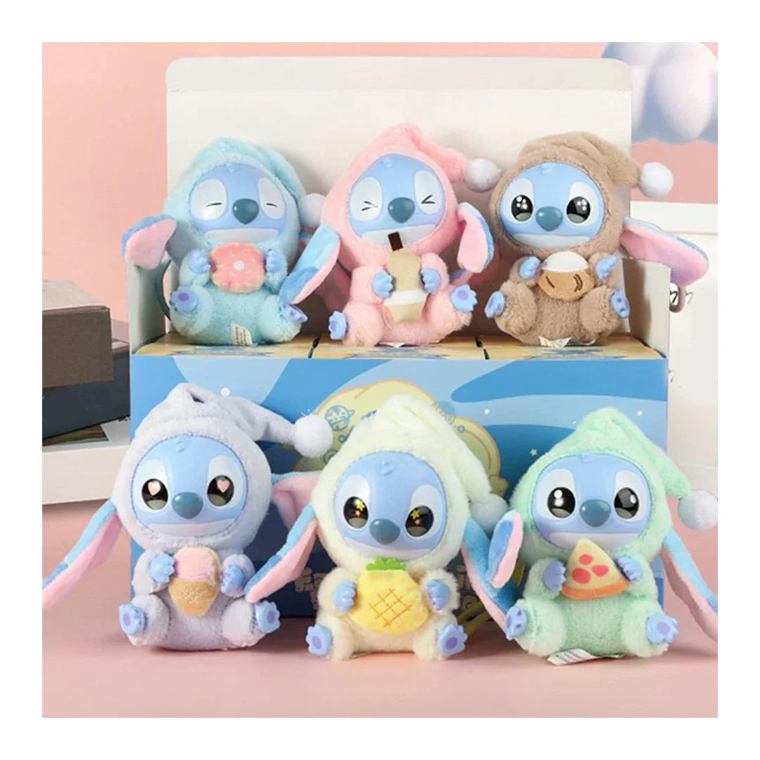Miniso Disney Stitch Eat Something Before Sleep Series – 1 Piece Confirmed Blind Box Vinyl Figure - Jaiman Toys