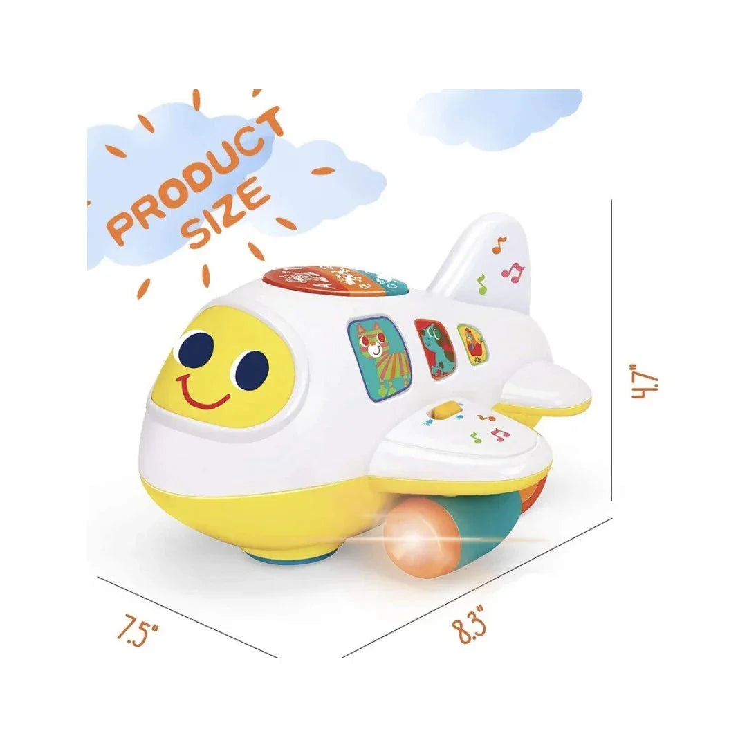 Hola! Bump 'n Go Learning Airplane – Counting & ABCs Toy for Toddlers 12+ Months - Jaiman Toys