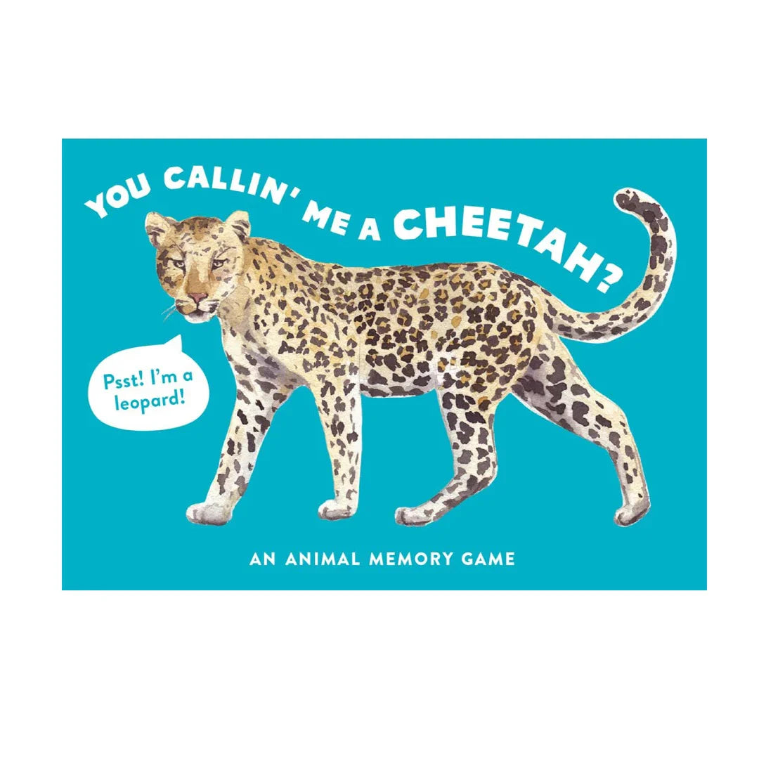 You Callin’ Me a Cheetah? I’m a Leopard! – Fun Animal Memory Card Game for Kids & Families - Jaiman Toys