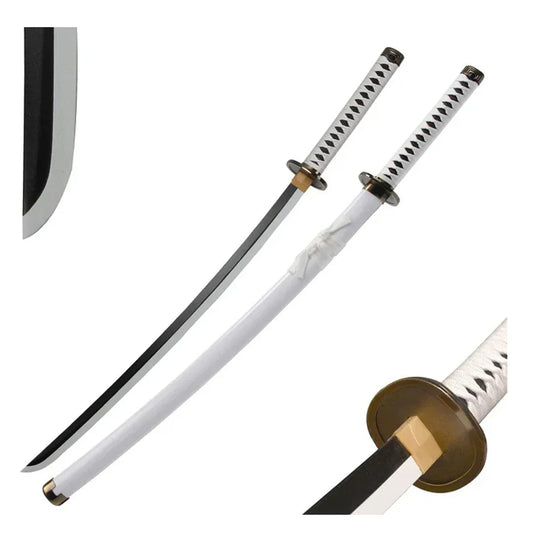 Zoro’s Wado Ichimonji Sword – One Piece Anime Wooden Katana 104cm With Light Effect | White Samurai Sword for Cosplay, Roleplay & Collectors