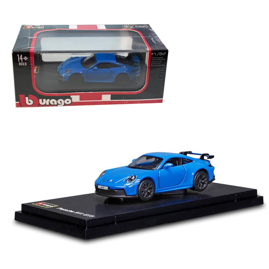 Bburago 1:64 Porsche 911 GT3 Blue Diecast Model Car