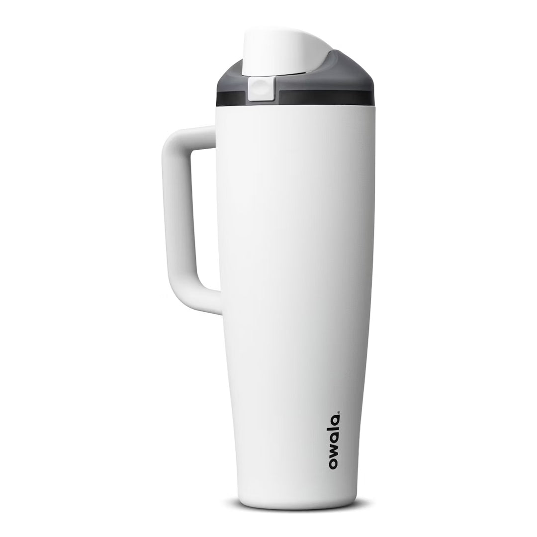 Owala FreeSip 40 oz (1183 ml) Insulated Stainless Steel Tumbler with Built-In Straw, Side Handle and Leakproof Push-Button Lid – With Multiple Colour Variants