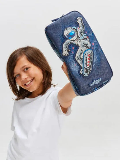 Smiggle Astronaut Pencil Case Pouch – Kids School Stationery Organizer with Zipper