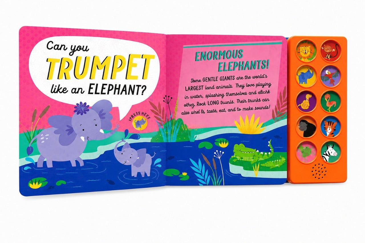 Let’s Roar! Interactive Animal Sound Book with 10 Real Animal Sounds for Toddlers & Kids