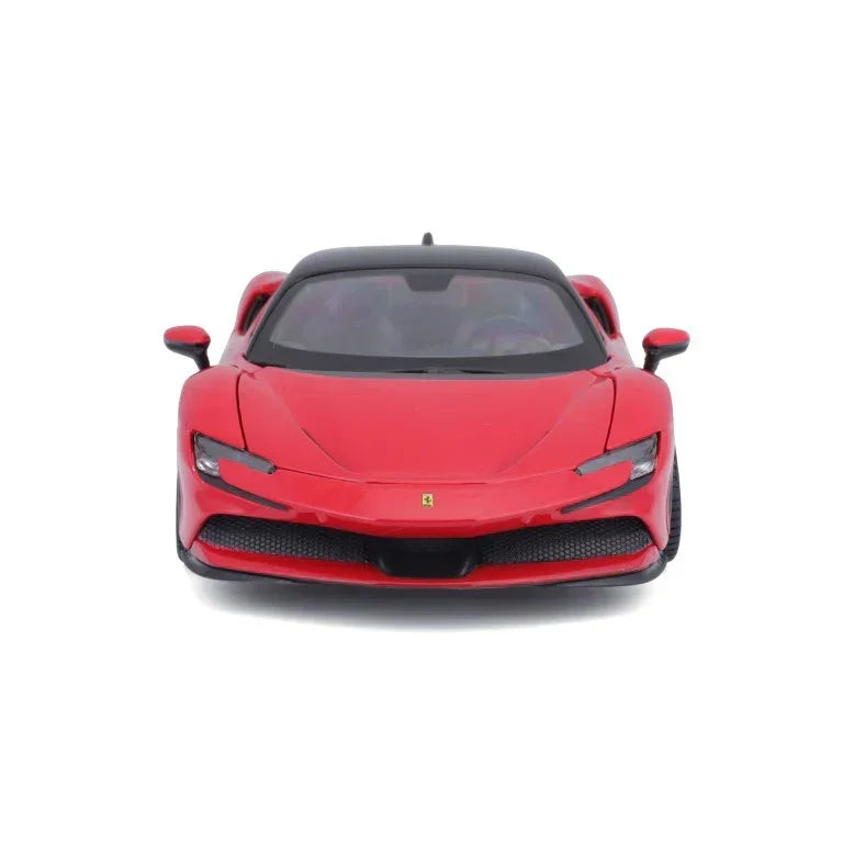 Bburago 1:24 Ferrari SF90 Stradale Diecast Model Car with Acrylic Case – Official Licensed Supercar Collectible