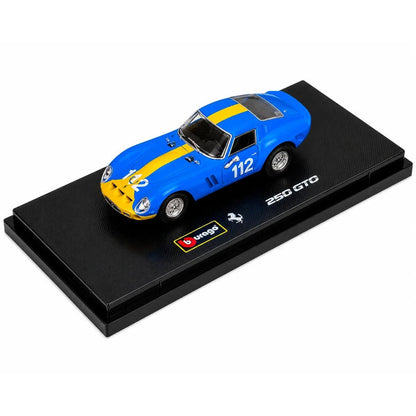 Bburago 1:64 Ferrari 250 GTO (1964) Racing Die-Cast Scale Model Car #112 | Detailed Collectible Classic Sports Car Model for Collectors, Ferrari Fans & Motorsport Enthusiasts